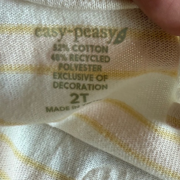 Easy Peasy|Baby girl boho outfit,pastel Striped Tank & chambray embroidery short - Picture 4 of 6